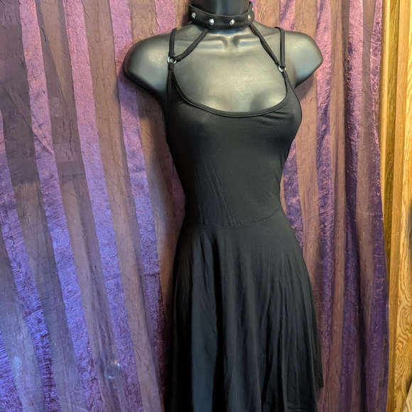 KILLSTAR Studded Choker Skater Dress Punk Gothic Fetish Club Hot Topic Witchy M - Picture 1 of 4